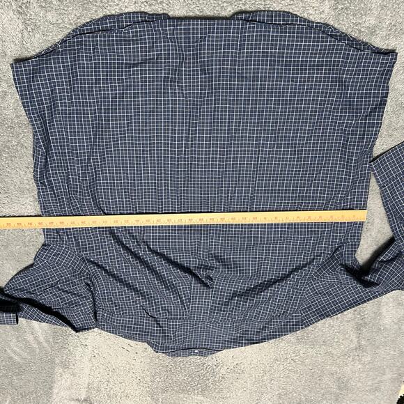 Duluth Trading WrinkleFighter Shirt Mens 3XL Plaid Blue Long Sleeve - Picture 7 of 7